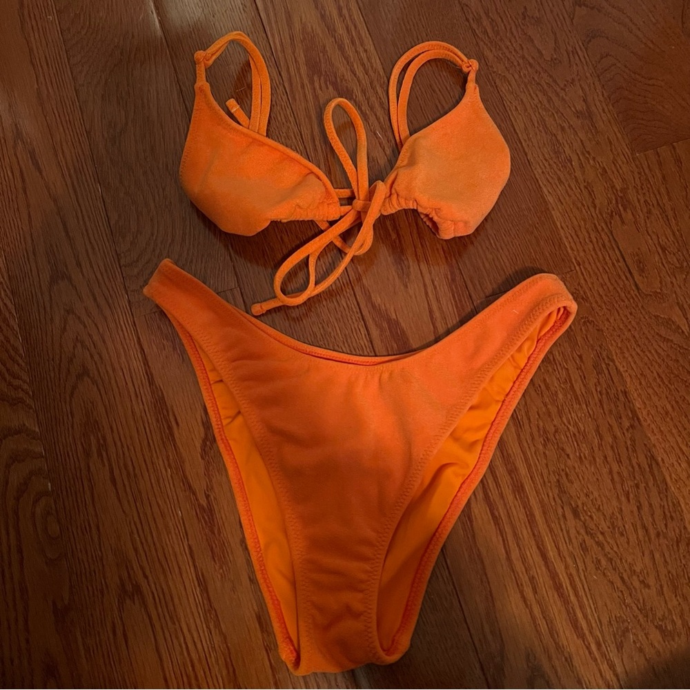 PacSun LA Hearts Orange Terry Bikini